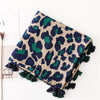 Leopard Scarf - Blue & Green