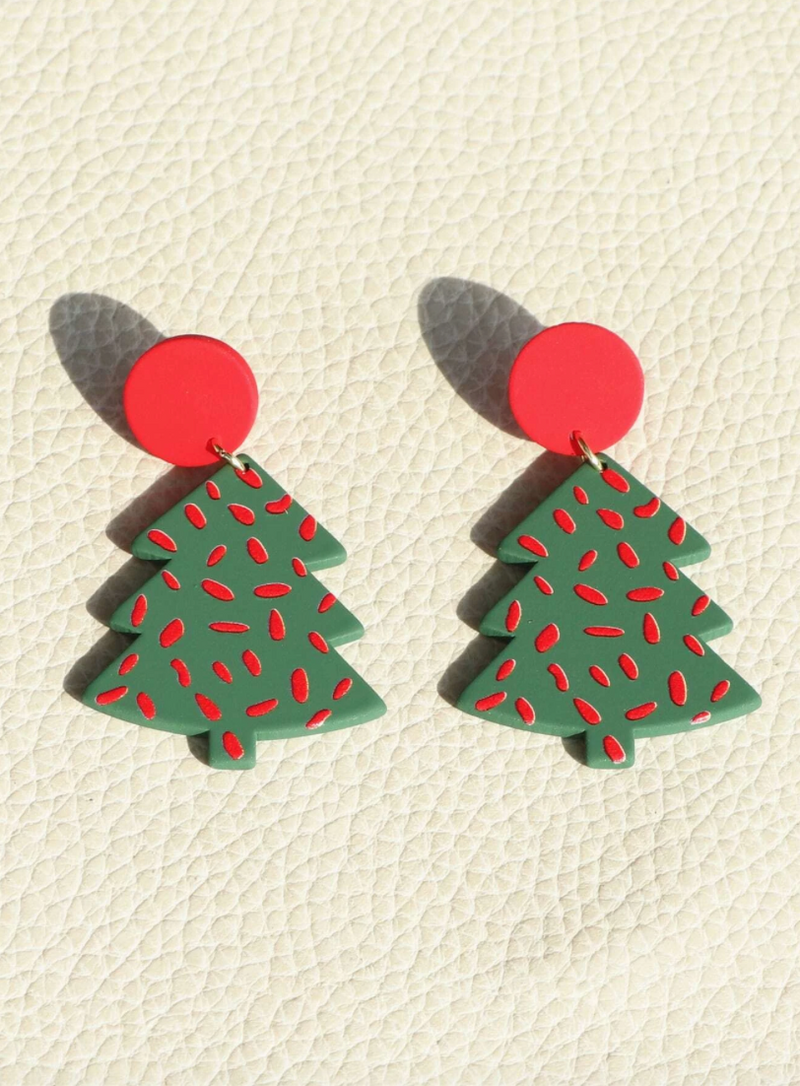 Christmas Tree Acrylic Earrings