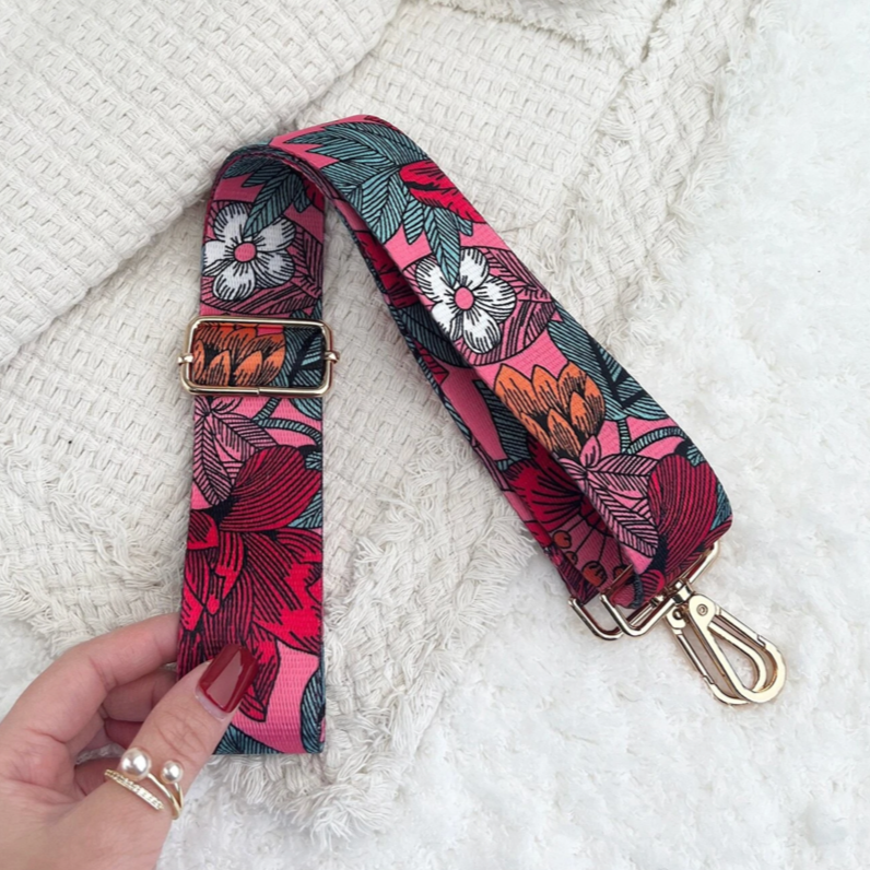 Floral Graphic Bag Strap (Adjustable)