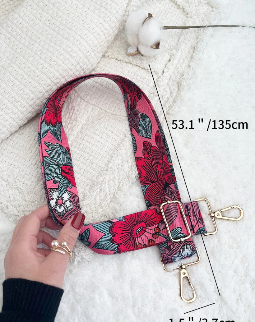 Floral Graphic Bag Strap (Adjustable)