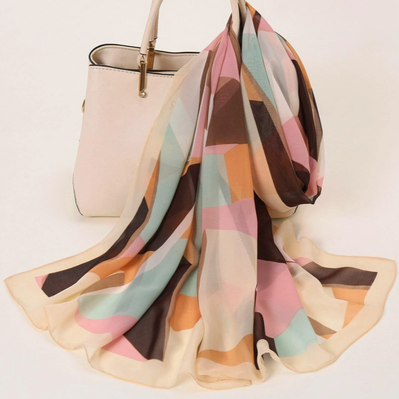 Scarf Geometric Pastel Design