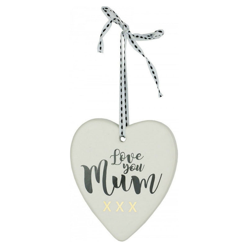 Christmas Ornament  (Heart Shape Love You Mum)