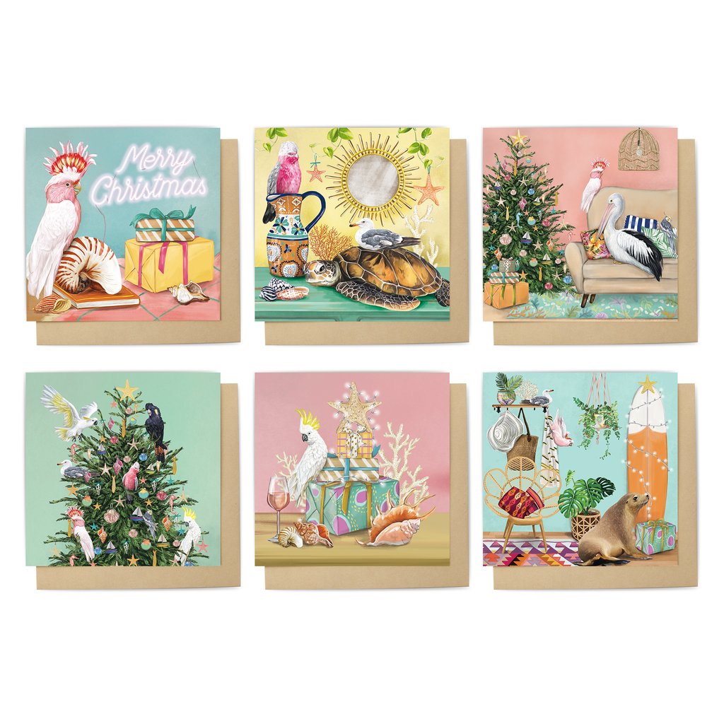 Boxed Set of Christmas Gift Cards - Coastal Abode Design