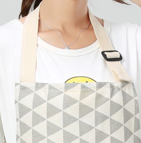 Grey Linen & Cotton Apron - Adjustable