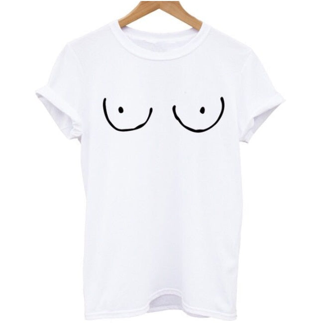 Free the Nipple White Cotton Ladies T-shirt (Medium only)