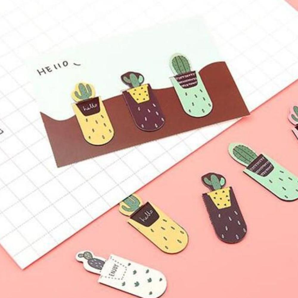 Magnetic Cactus Book Mark - Set of 3