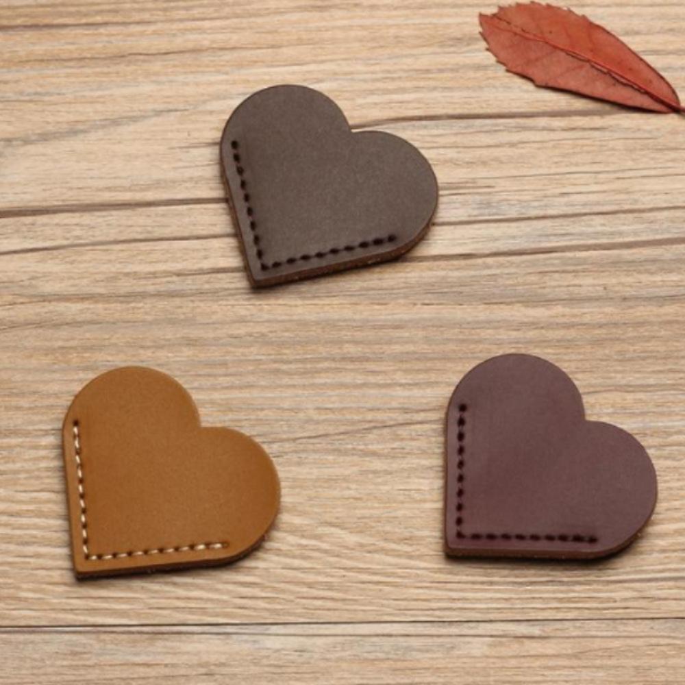 Leather Heart Shaped Bookmark