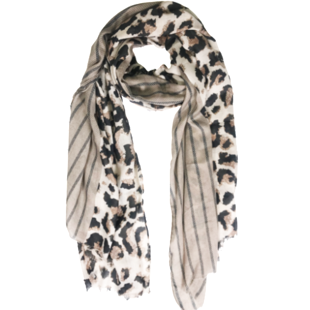 Scarf (Leopard/Latte Design)