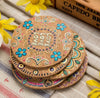 Set of 4 Pretty Retro Cork Coasters