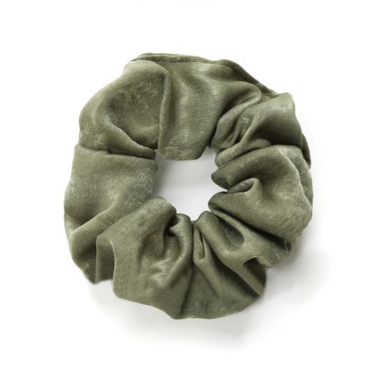 Olive Green Colour Scrunchie